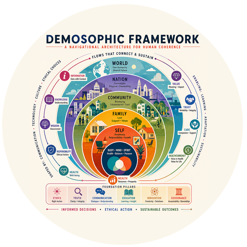 Demosophic Fraemwork Societal Connected